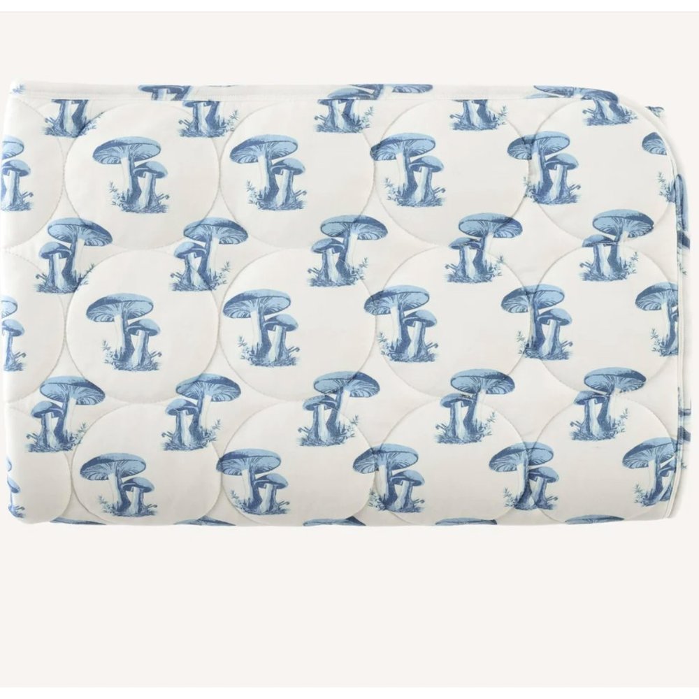 Kate Quinn Blue Forest Mushroom Quilt - Picture 1 of 6